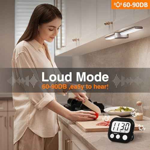 Digital Kitchen Timers for Cooking (2 Count)