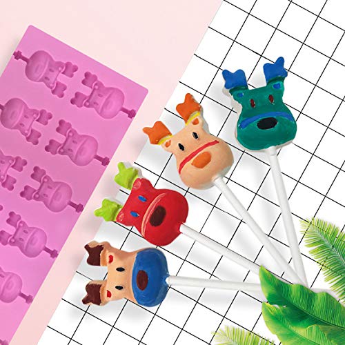 12 Capacity Silicone Deer Lollipop Mold Set