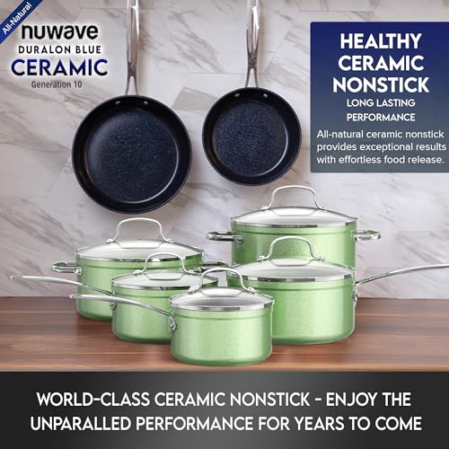 Healthy Duralon Blue Ceramic Nonstick Cookware Set