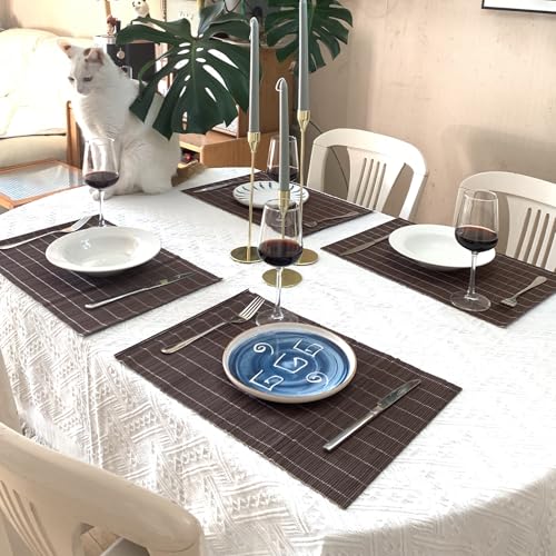 8 Pack 17.7x11.8 Bamboo Placemats