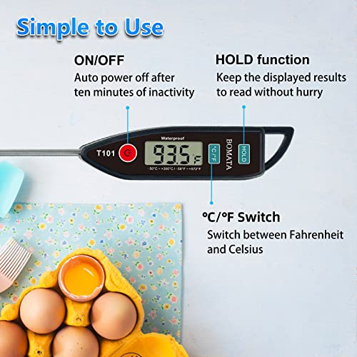 6 Pack Waterproof IPX7 Meat Thermometer (6 Count)