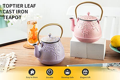 Tea Kettle TOPTIER Japanese Cast Iron Teapot with Stainless Steel Infuser