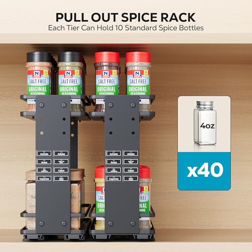 Pull Out Spice Rack Organizer (2 Count)