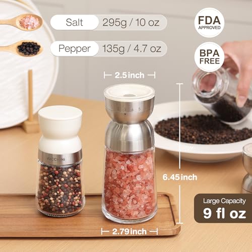 Pepper Grinder Salt Grinder Manual (2 Count)