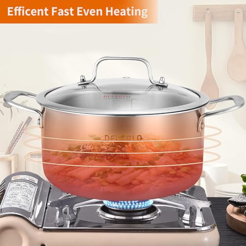 Tri ply Stainless Steel 5 Quart Heavy Duty Induction Stock Pot