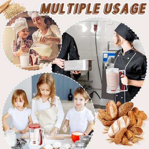 2 Pcs Handheld Batter Dispenser Squeeze Handle 4 Cups