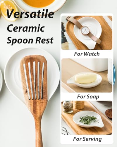 Spoon Rest Kitchen Spoon Holder for Stove Top Ceramic Spoon Rest