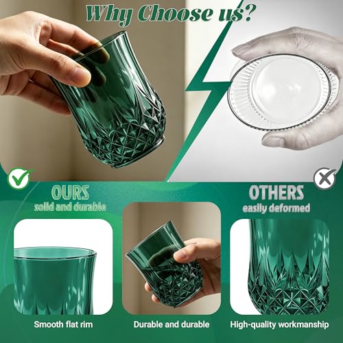24 Pack Plastic Stemless Wine Glasses (24 Count)