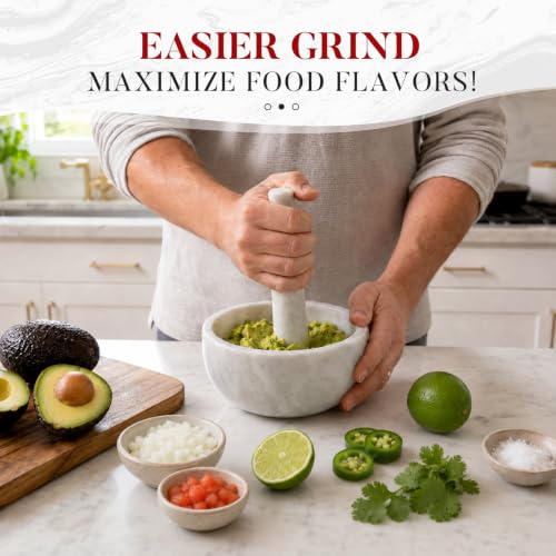 Marble Mortar and Pestle Set