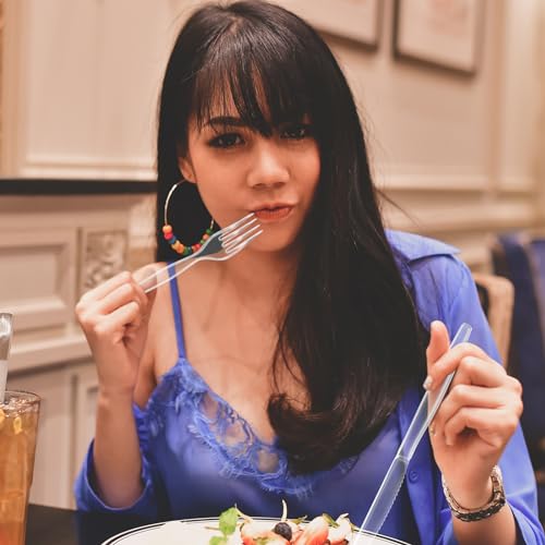 300 Count] Clear Plastic Forks