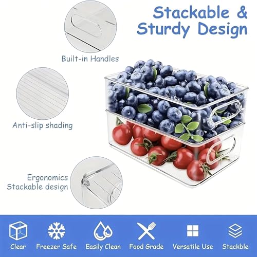 12 Pack Refrigerator Organizer Bins