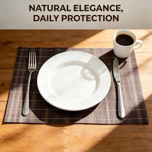 8 Pack 17.7x11.8 Bamboo Placemats