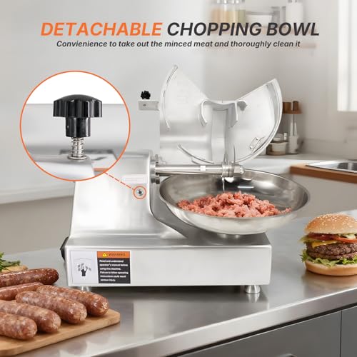 Hakka Commercial 10L Meat Bowl Cutter Mixer