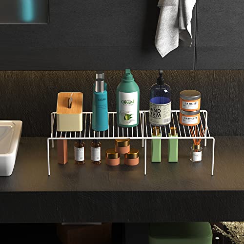 4 Piece Expandable Metal Rustproof Storage Shelf Rack (2 Count)