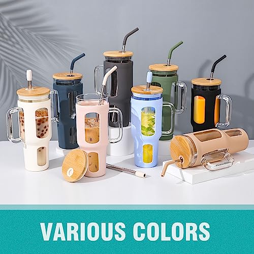 Glass Tumbler with Lid and Straw