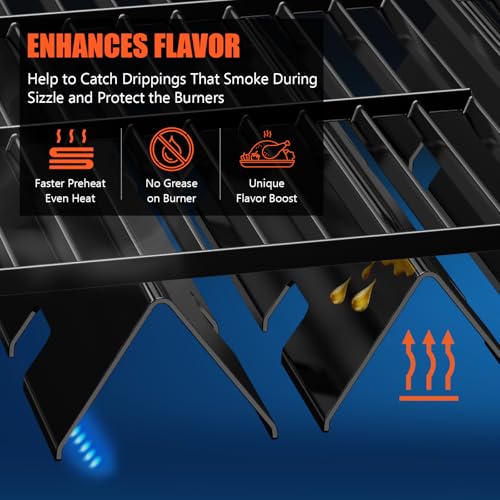 Grill Parts Replacement 7638 Grates 7636 Flavorizer Bars for Weber Spirit 300 & Gs4 II 300 Series Grills