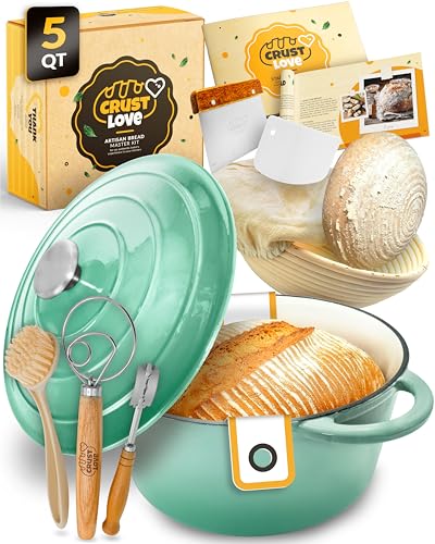 5 QT Cast Iron Bread Oven with Lid for Sourdough Bread Baking Set