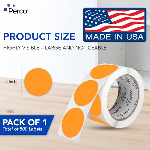 Neon Orange Round Circle Dot Sticker 2