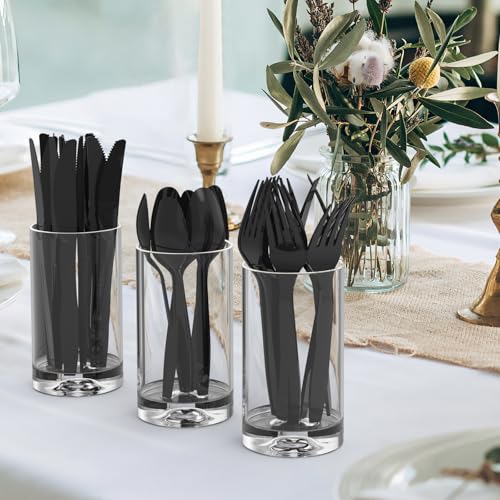 360 Count Black Plastic Spoons Disposable