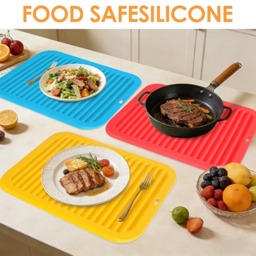 5 Pack Silicone Trivets for Hot Pots and Pans