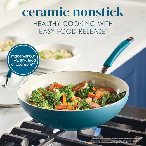 Cucina Ceramic Nonstick Stir Fry Pan and Lid