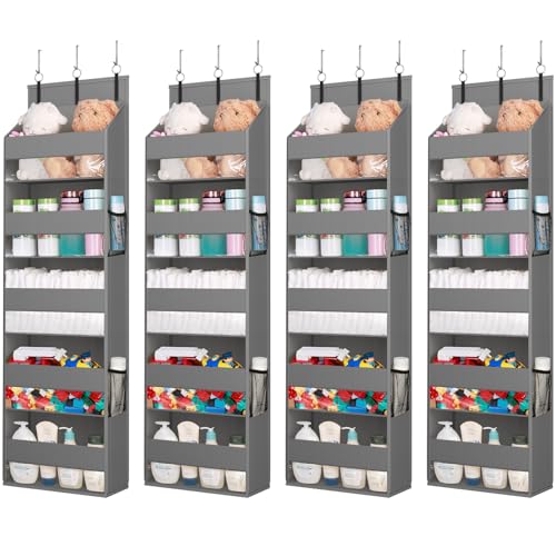 4 Pack Over the Door Organizer 5 Section Hanging Storage (4 Count)
