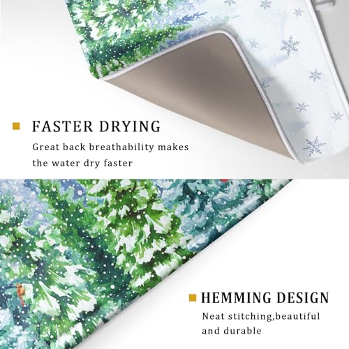 Winter Forest Dish Drying Mats