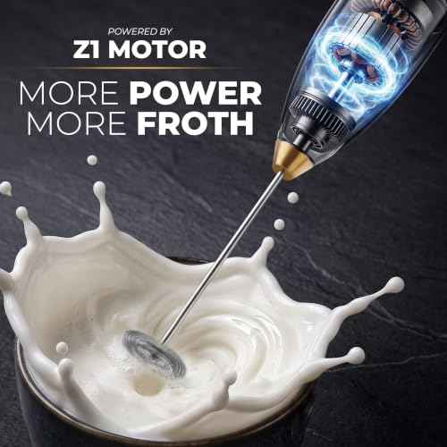 Powerful Milk Frother Wand With Duracell Batteries