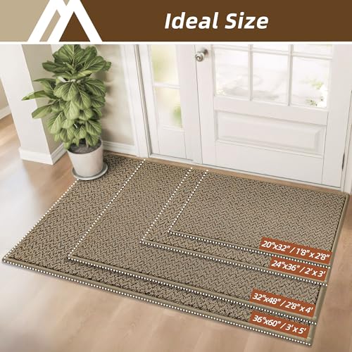 Dirt Trapper Door Mat 36"x60" Non Slip Washable Taupe