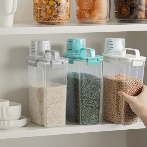 Rice Container Cereal Storage Container 2 Pack 5 Lbs (2 Count)