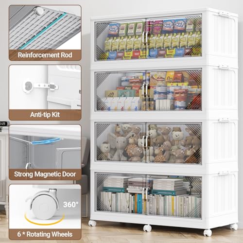 V60 660QT Plastic Stackable Storage Bins with Lid (3 Count)
