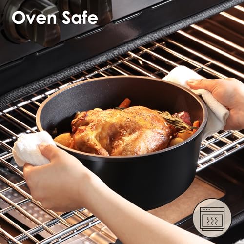 13Pcs Pots and Pans Set Nonstick Cookware Set Kitchen Cooking Frying Pans with Stay