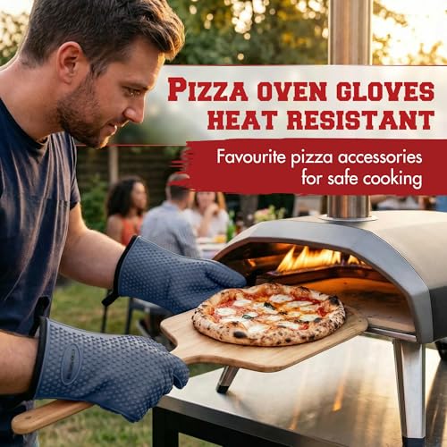 XL Silicone Pizza Oven Gloves Heat Resistant Oven Mitts