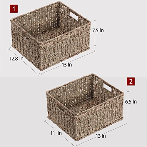 Large Wicker Baskets for Storage (2 Count)