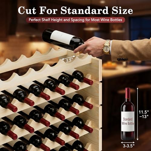 96 Bottles Stackable Modular Wine Rack (96 Bottle Count)