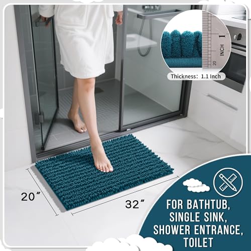 Bathroom Rugs Non Slip Washable 32x20 Inch