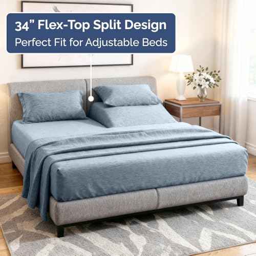 Flex Top Split Head King 4 Piece Sheet Set