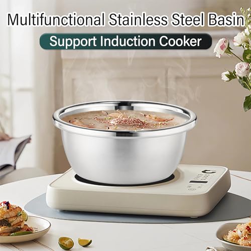304 Stainless Steel Colander 5QT Microporous Colander & Large Bowl for Kitchen