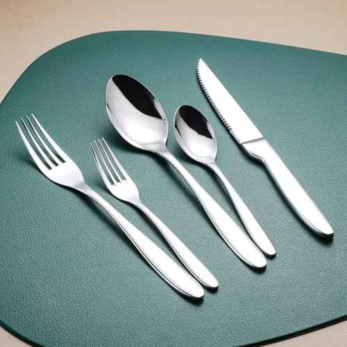 Silverware Set with Steak Knives (20 Count)