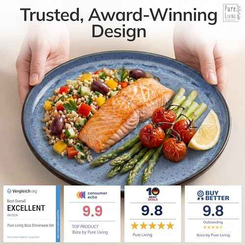 24 Piece Stoneware Dinnerware Set for 6 (24 Count)