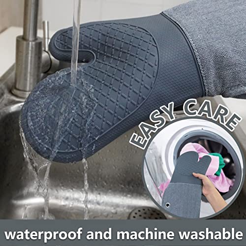 Professional Microwave Silicone Oven Mitts one Pair (3 Count)