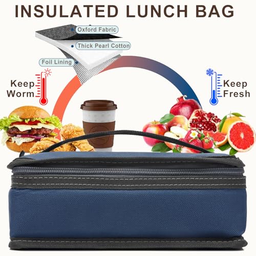Small Insulated Lunch box Portable Soft Bag Mini Cooler Thermal Meal Tote Kit with Handle for Work & School