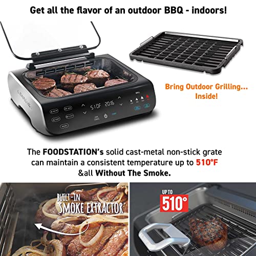 Smokeless Indoor Grill & Air Fryer raclette grill with Smoke Extracting Technology Extra