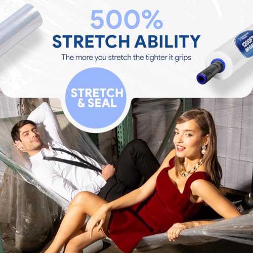 15" Plastic Stretch Wrap with Tension Handles