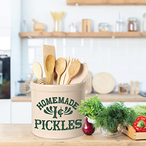 Pickles Jar as seen on the show Friends in Monica's kitchen 2 Gallon Crock Pot Utensil holder. 2 Gallon. 4 Colors Available