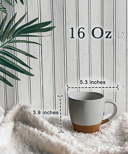 Ceramic Large Latte Mug Set of 4 (4 Count)