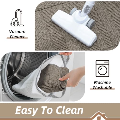 2 Pack 30x18 in Kitchen Rugs Non Slip Washable Sink Rug Set