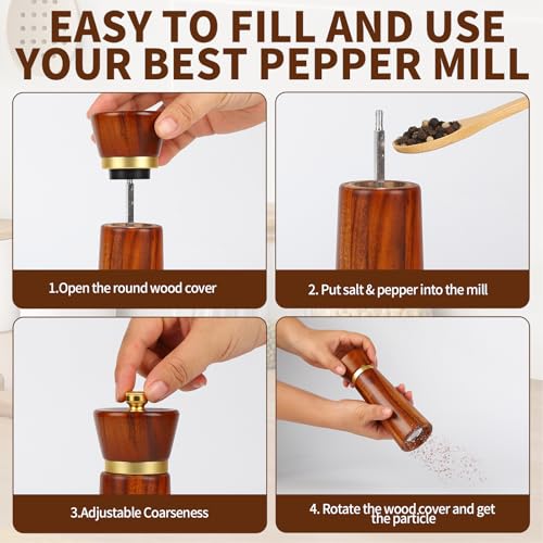 Wooden Pepper Grinder (14.9 Fl Oz)