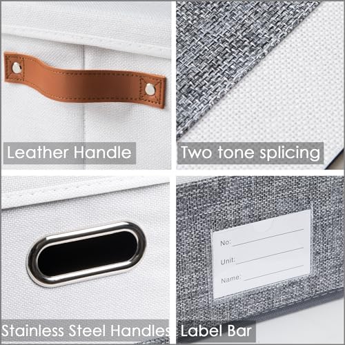 Foldable Storage Bins with Handles [3 (3 Count)
