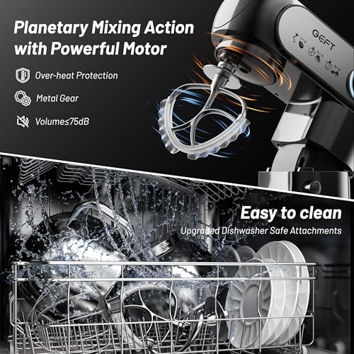 Stand Mixer 3.5QT&6QT Bowls Mixers Kitchen Electric Stand Mixer Black